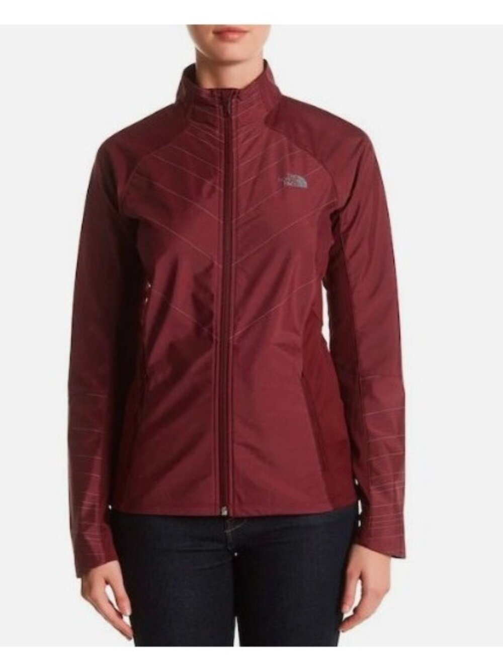 The North Face Jacket Women's Size Large Burgundy Flashdry Windwall Full Zip
